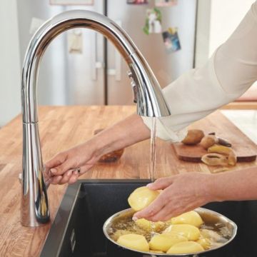 Baterie electronica de bucatarie Grohe ZedraTouch, crom - Culoare Crom