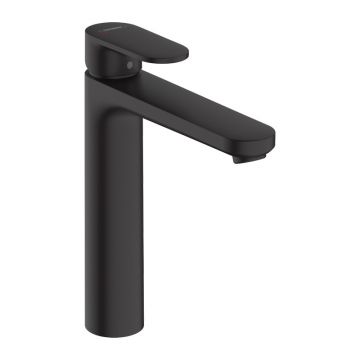 Baterie inalta de lavoar, Hansgrohe, Vernis Blend 190, cu ventil, negru mat