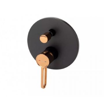 Baterie incastrata cada/dus FDesign Zaffiro, negru rose gold - Culoare Negru