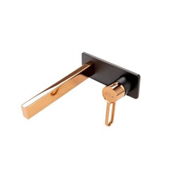 Baterie incastrata lavoar FDesign Zaffiro, negru rose gold - Culoare Negru