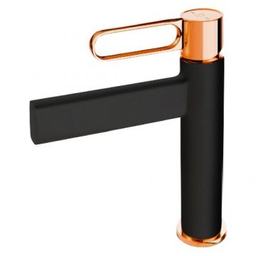Baterie lavoar FDesign Zaffiro, negru rose gold - Culoare Negru