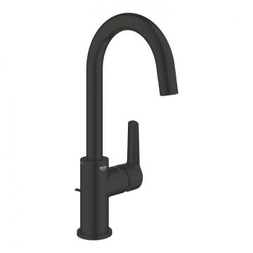 Baterie lavoar Grohe Start L cu pipa pivotanta  ventil pop-up  matte black