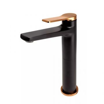 Baterie lavoar inalta FDesign Seppia, negru roz-auriu - Culoare Negru