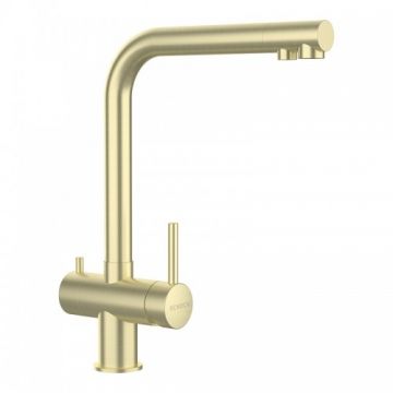 Baterie Schock Vitus cu dus extractibil - Culoare white gold