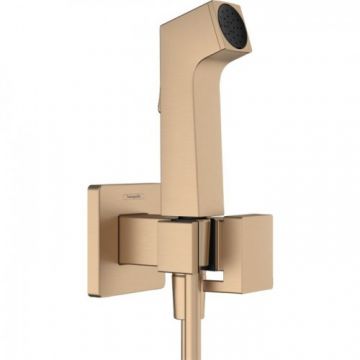 Set dus igiena intima Hansgrohe Bidette E EcoSmart, bronz periat - Culoare Bronze