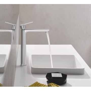 Baterie baie lavoar montare pe blat,Grohe Lineare marimea XL,furtune flexibile, crom-23405001