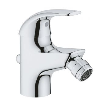 Baterie bideu Grohe Start Curve, monocomanda, cartus ceramic, set evacuare cu tija,crom-23766000