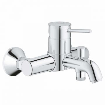Baterie cada/dus Grohe Bau Classic, montare pe perete, crom-23787000
