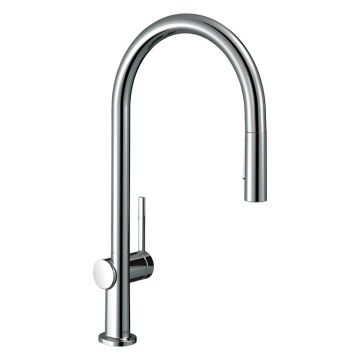 Baterie de bucătărie, Hansgrohe, Talis M54 210, 2 jeturi, pipă extractibilă, crom, 72800000