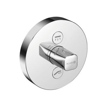 Baterie duș, Kludi, Push, rotundă, pentru 2 consumatori, crom, 387120538