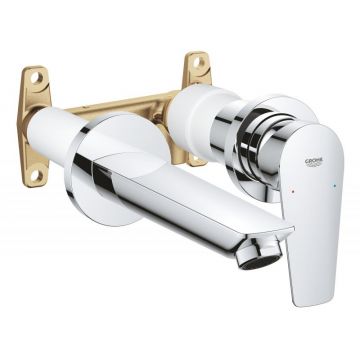 Baterie lavoar Grohe Bauedge , montaj in perete, corp incastrat inclus,crom,proiectie 17 cm, model 2022 crom-20474001