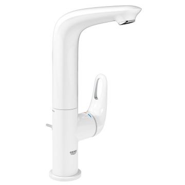 Baterie lavoar Grohe Eurostyle marimea L culoare alb, furtune flexibile,maner decupat-23569LS3