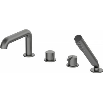 Baterie pentru cadă, 4-orificii, cu set de duș, Silia, BQS_D14M