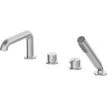 Baterie pentru cadă, 4-orificii, cu set de duș, Silia, BQS_F14M