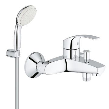 Pachet: Baterie cada/dus Grohe Eurosmart-33300002+Set dus Grohe New Tempesta 100-27799001,furtun 1.25m