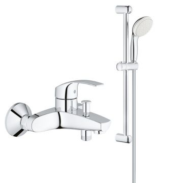 Pachet baterie cada/dus Grohe + set dus cu bara Grohe New Mono (33300002,27853001)