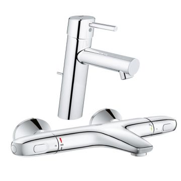 Pachet: Baterie Grohe cada/dus termostat Grohtherm 1000-34155003 + Baterie lavoar Grohe Concetto New M size-23450001