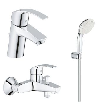 Pachet baterii baie 3 in 1 Grohe Eurosmart marimea S ,set dus fara bara (33265002, 33300002,27799001)
