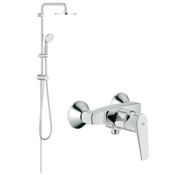 Pachet: Coloana dus Grohe Tempesta 210, baterie cabina dus Bauflow(27389002,23755000)
