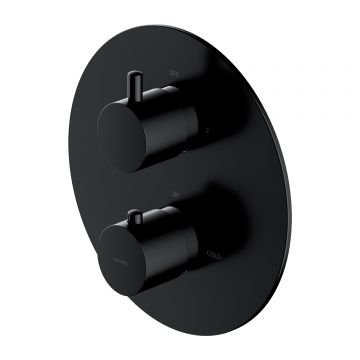 Baterie termostatata incastrata cada Omnires Y negru Mat