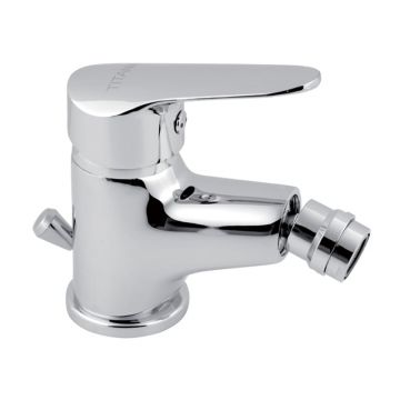 Baterie bideu, Ferro, Titania Iris New, cu ventil, crom