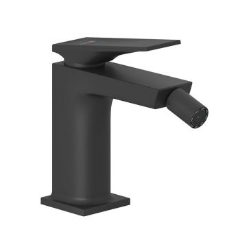 Baterie bideu Kludi, Decus, cu ventil cu tija, negru mat