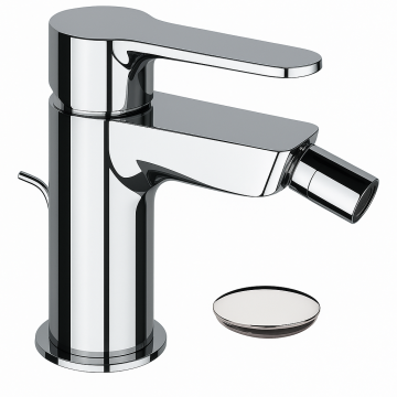 Baterie bideu Remer Rubinetterie Winner W20, monocomanda, ventil pop-up, aerator, cartus ceramic