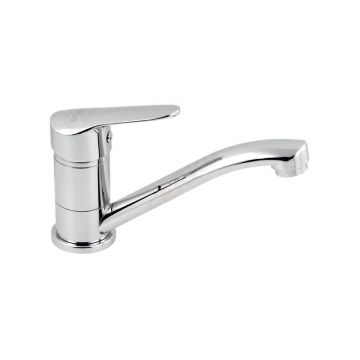 Baterie bucatarie, Ferro, Titania Iris New, pipa medie, crom