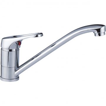 Baterie bucatarie La Brocca SIENA P100C501, Monocomanda, Pipa lunga rotativa, Economie de apa, Silentioasa, Usor de curatat si instalat, alama