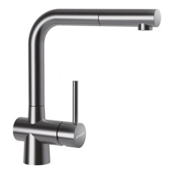 Baterie bucatarie Schock Laios cu dus extractibil - Culoare inox periat