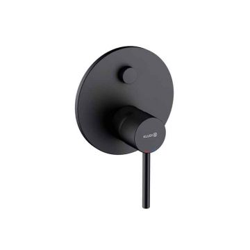 Baterie cada-dus Kludi, Bozz, incastrata, parte vizibila, negru mat