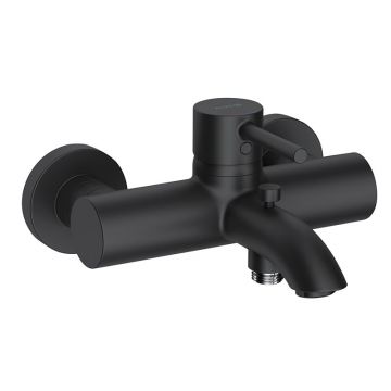 Baterie cada - dus, Kludi, Bozz, pe perete, negru mat