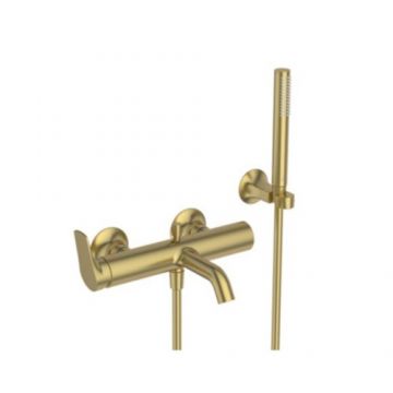 Baterie cada Ideal Standard La Dolce Vita cu set de dus, auriu periat - Culoare aur periat
