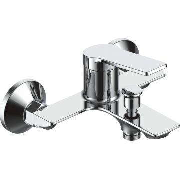 Baterie cada si dus La Brocca ROMA P800C305, Monocomanda, Design slim, Montaj pe perete, Economie de apa, Silentioasa, Usor de curatat si instalat,