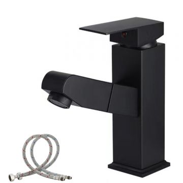 Baterie Chiuveta Baie, Pipa Extracabila,Negru, 18 CM - Default Title