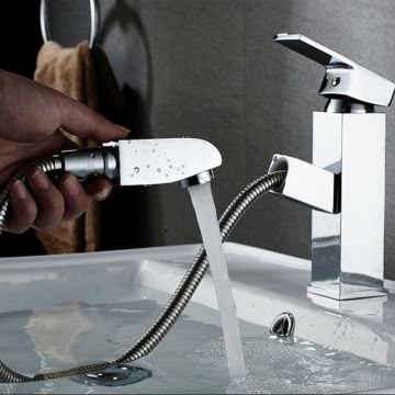 Baterie Chiuveta Baie, Pipa Extracabila, Otel Inoxidabil, 19 CM - Default Title