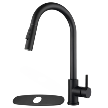 Baterie Chiuveta Bucatarie, Capat Extractabil, Otel Inoxidabil, Negru - Default Title