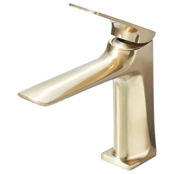 Baterie Chiuveta Lavoar Baie BisDesign , Material Premium, Stil Modern, Finisaj Auriu Mat, Dimensiune 17 cm