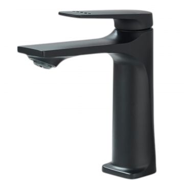 Baterie Chiuveta Lavoar Baie BisDesign , Material Premium, Stil Modern, Finisaj Negru Mat, Dimensiune 17 cm