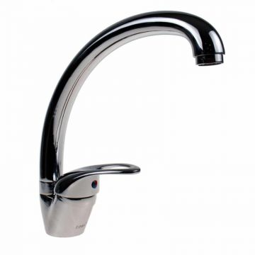 Baterie de Bucatarie, cu Pipa Lebada, Monocomanda, Cartus Ceramic 40 mm, Inox