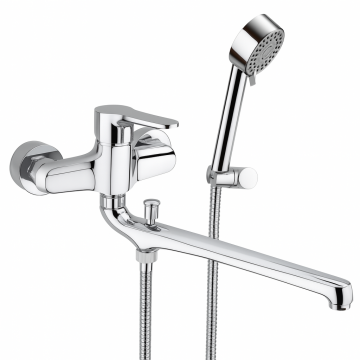 Baterie de cada si lavoar cu dus Remer Rubinetterie Winner W49, aparent, comutator, para cu 3 functii, alama cromata, cartus ceramic, aerator