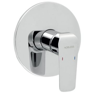 Baterie dus incastrata culoare crom Ferro, Tina