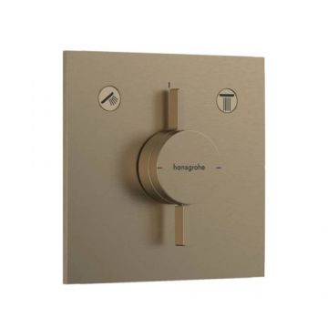 Baterie dus incastrata Hansgrohe DuoTurn E 2 functii, bronz periat - Culoare Bronze
