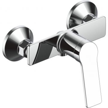 Baterie dus La Brocca ROMA P800C405, Monocomanda, Design slim, Montaj pe perete, Economie de apa, Silentioasa, Usor de curatat si instalat, alama