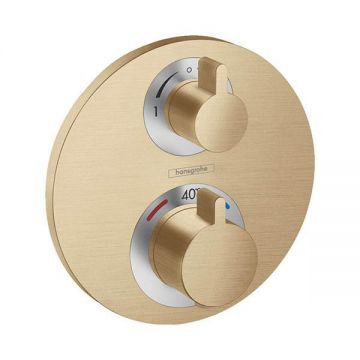 Baterie dus termostatata, Hansgrohe, Ecostat S, bronz periat