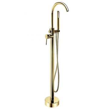 Baterie freestanding Rea Lungo cu cadru rotund, auriu lucios