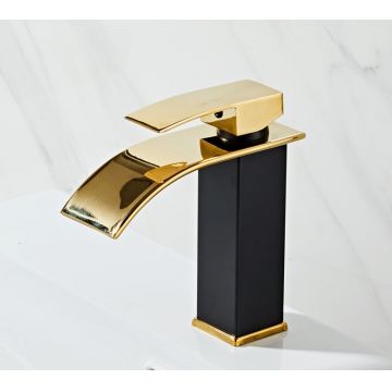 Baterie Lavoar Cascada Baie,Negru-Auriu - Default Title