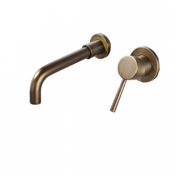Baterie lavoar, Culoare Bronz antichizat, Incastrabila in perete, Dimensiune 15 cm