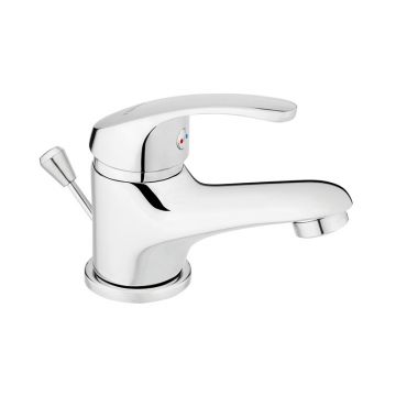 Baterie lavoar, Ferro, Basic, cu ventil, crom, BBC2 Baterie lavoar, Ferro, Basic, cu ventil, crom, BBC2