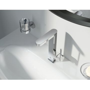 Baterie lavoar Grohe Plus, marimea L, crom, furtune flexibile, debit 5.7 l/min-23873003